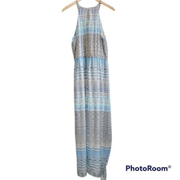 Lily Rose Maxi Dress Halter Boho Sz L - Picture 2 of 11